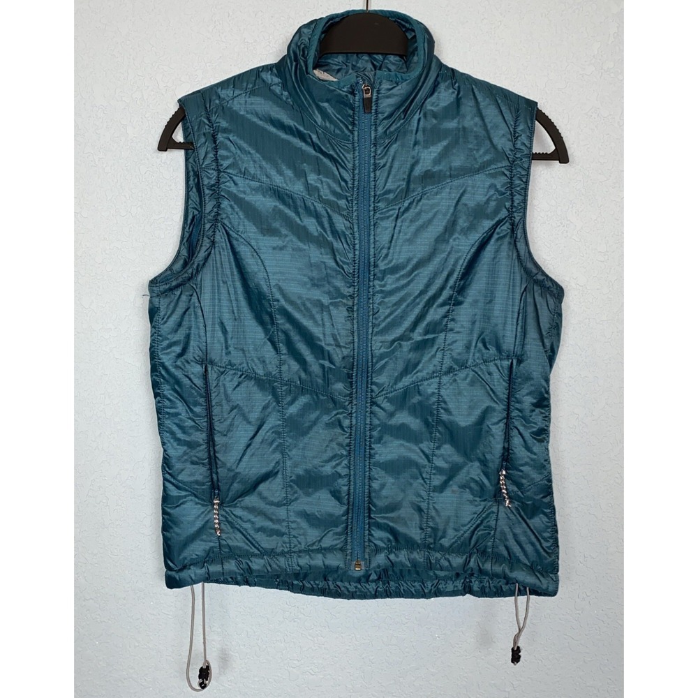 REI Vest Womens Small‎ Green Full Zip Puffer Primaloft Pertex Quantum Eco